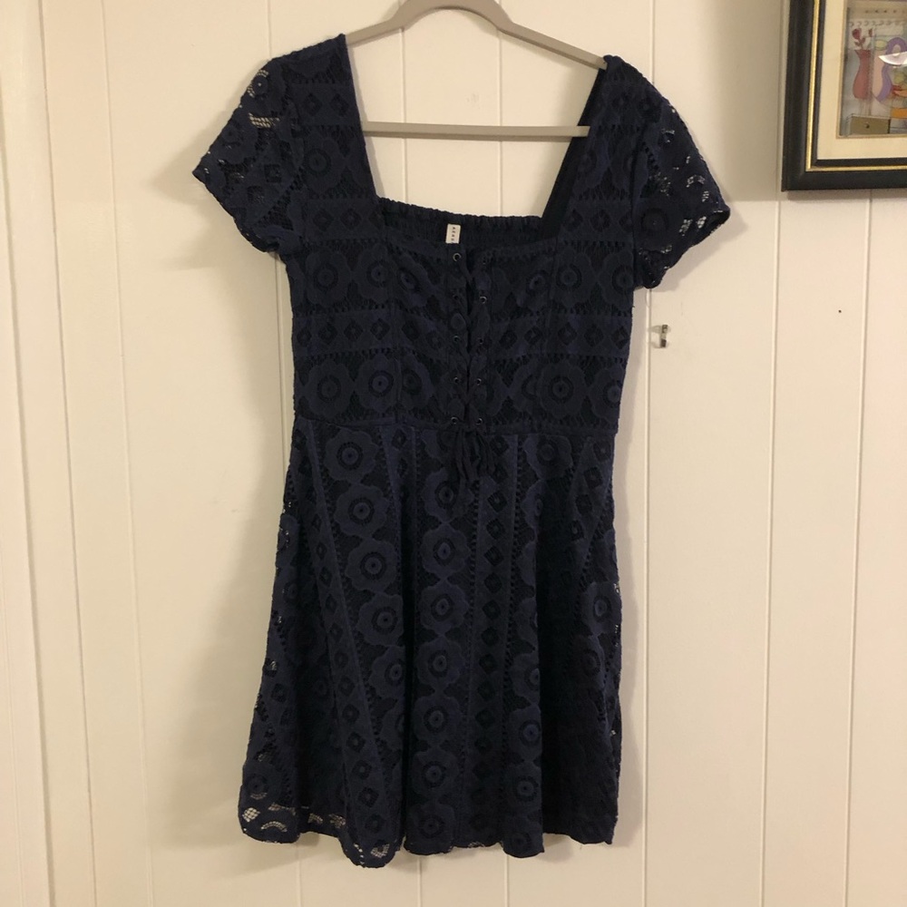 Aeropostale Navy Lace Mini Dress Large